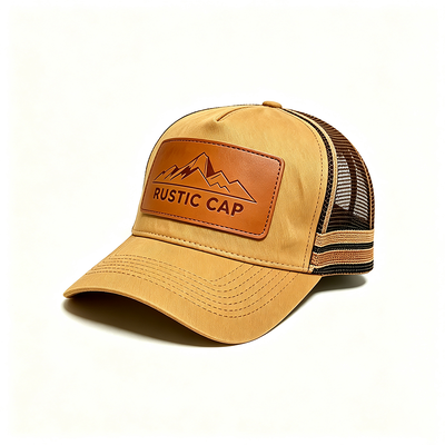 6-Panel Constructie Trucker Mesh Cap met Ademend Mesh Achterkant Verstelbare Snapsluiting Ideaal voor Evenementen en Uniformen