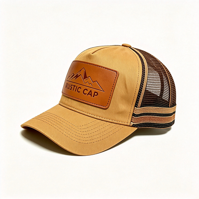 6-Panel Constructie Trucker Mesh Cap met Ademend Mesh Achterkant Verstelbare Snapsluiting Ideaal voor Evenementen en Uniformen