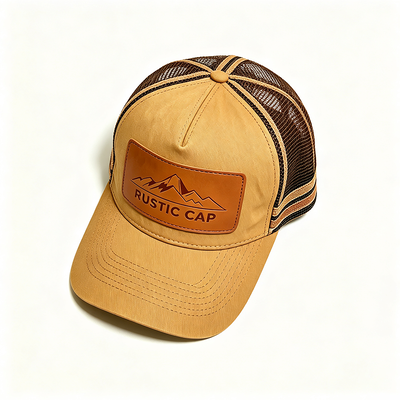 6-Panel Constructie Trucker Mesh Cap met Ademend Mesh Achterkant Verstelbare Snapsluiting Ideaal voor Evenementen en Uniformen