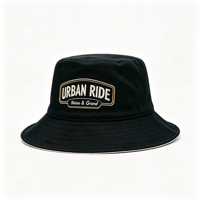 100% Cotton Recycled Fabric Fisherman Bucket Hat with One Size Crown for Outdoor Sun Protection