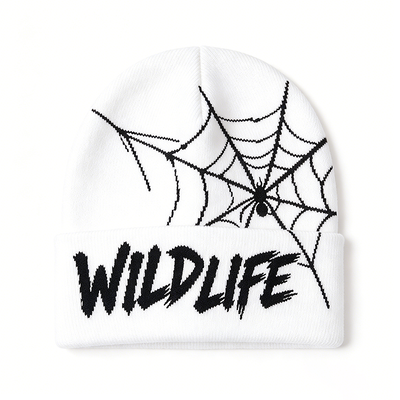 Wildlife Spider Web Beanie Crafted for Street Style Soft Warm Headwear Offering Comfort and Durability