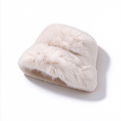 Faux Fur Bucket Hat Soft Plush Fisherman Hat Warm Autumn Winter Hat For Daily Street Outdoor Wear