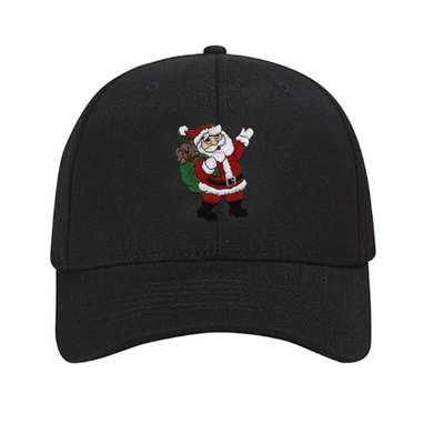 Van het het Beeldverhaalvizier van de Kerstman van de het Merkaanpassing van het Borduurwerk Grappig Vrolijk Kerstmis het Honkbalglb Zwart Honkbal GLB