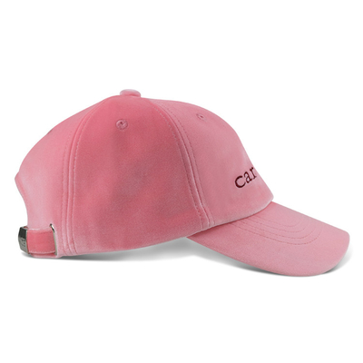 Polyester perzikhuid 6 panel honkbalpet met zelfband