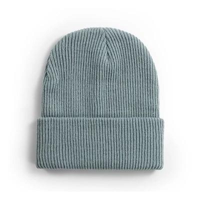 Gele Gebreide Fluorescente Beanie Bonnet Hat Cuffed Plain-Schedel