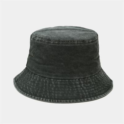 Vouwbaar Duidelijk Katoenen van Vissersbucket hat washed Denim GLB Unisex- voor Openlucht