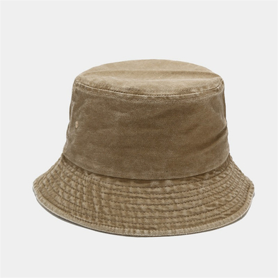 Vouwbaar Duidelijk Katoenen van Vissersbucket hat washed Denim GLB Unisex- voor Openlucht