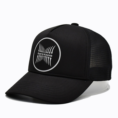 Zwarte Sublimatie Vijf Paneel Trucker Pet Custom Fashion Mesh Snapback 5 Paneel Trucker Cap