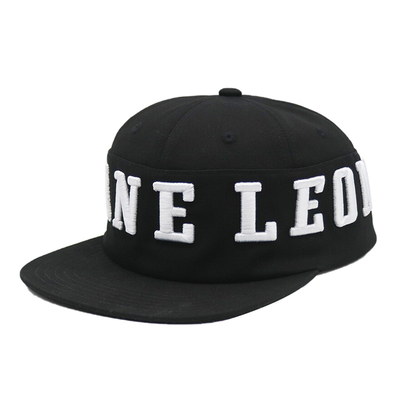 Hoge Kwaliteit 6 Paneel Platte Rand Hip Hop Cap Snapback Pet Aangepaste 3D Geborduurde Snapback Pet Leverancier