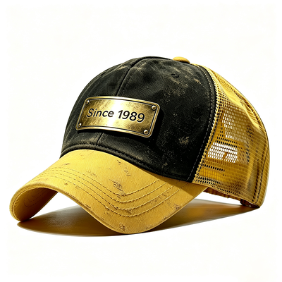 Gekrompen rand 5 paneel Trucker Cap Oem aangeboden Trucker Hoed Comfortabel Ademhalend en verstelbaar voor alledaags dragen