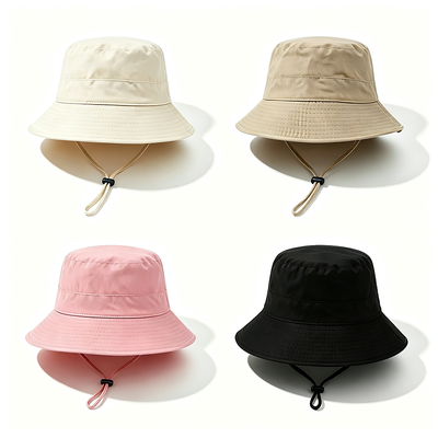 Recycled Sustainable Materials Fisherman Bucket Hat met 100% katoenen bekleding en brede zonbescherming