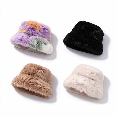 Faux Fur Bucket Hat Zachte Pluche Vissershoed Warme Herfst Winter Hoed Voor Dagelijks Straat Buiten Kleding